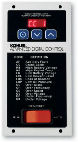 Power Up Generator of Auburn, NH rents, sells and maintains Kohler Advanced Digital Control to contractors in New Hampshire, Maine, Massachusetts, Connecticut, Vermont and Massachusetts